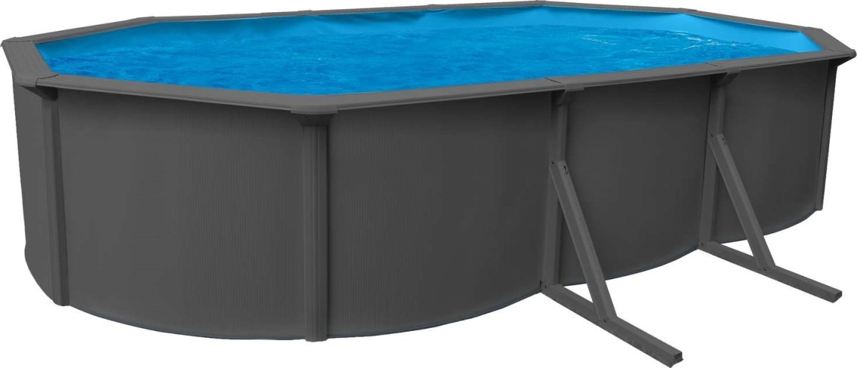 Pool Basic 610 x 360 x 120 cm - antracitgrå
