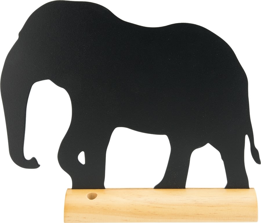 Securit Silhuette Wood Bordskilt | Elephant