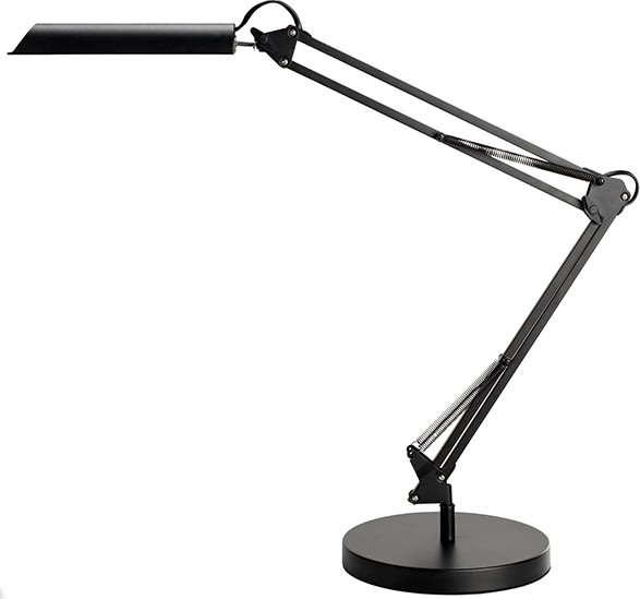 Unilux Swingo LED lampe sort m/ bordfod