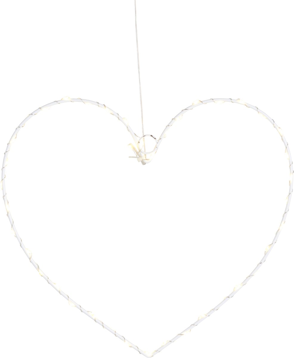 Sirius Liva Hjerte, 40 LED, H26 cm, Hvid