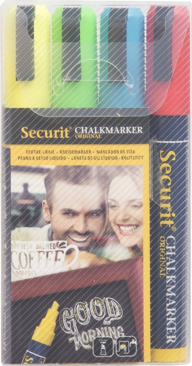 Securit SMA510 Kridtmarker | 4 farver