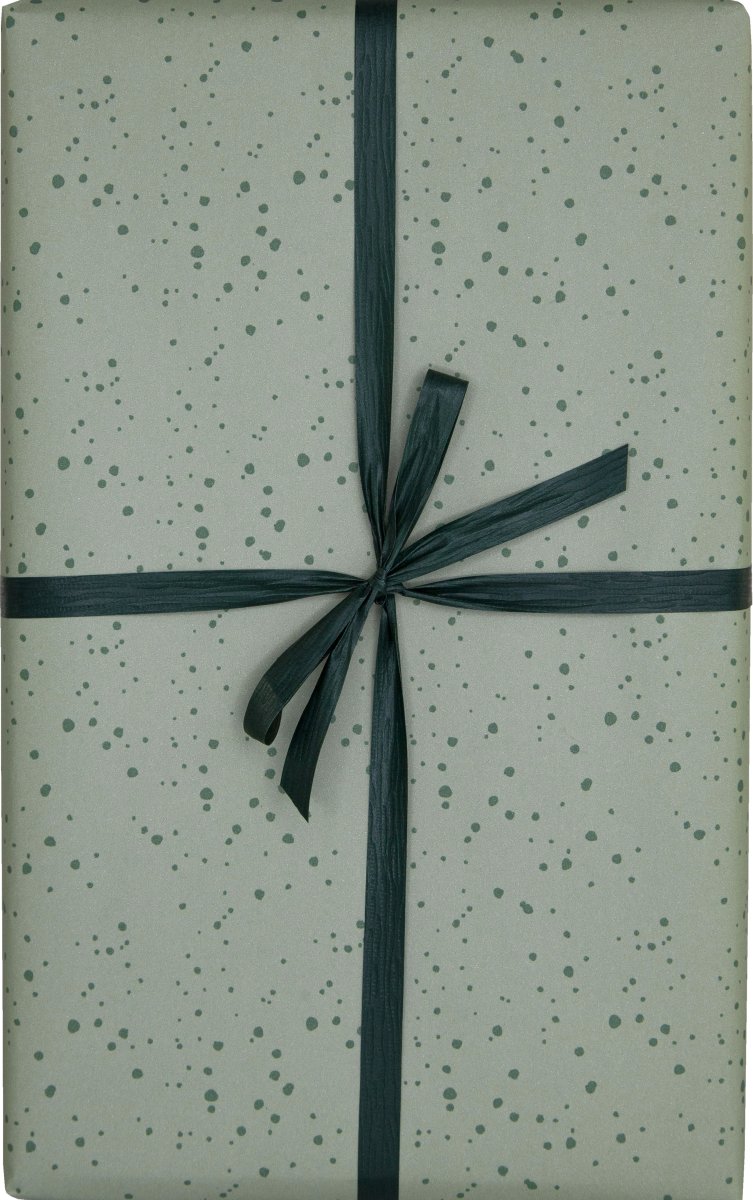 horisont præsentation Bøde Gavepapir | Mini Dots Green | 57cm x 150m | Lomax A/S