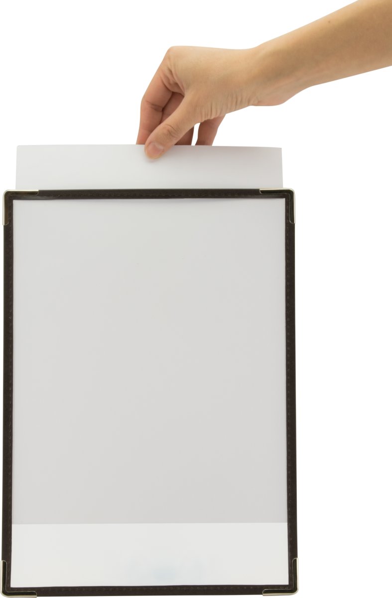Securit Crystal Dobbeltsidet Menuholder A4 | 3 stk