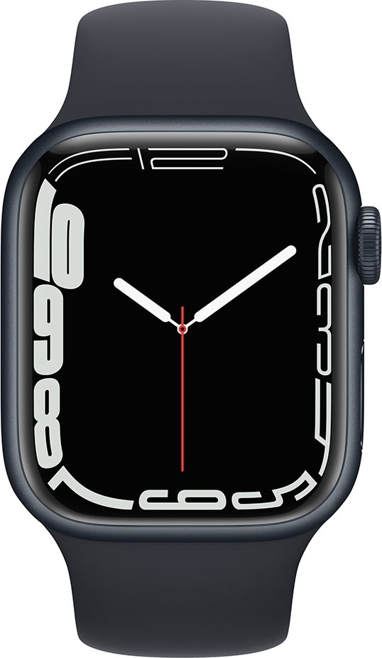 Apple Watch Series 7 (GPS+4G), 41mm, midnat, sport