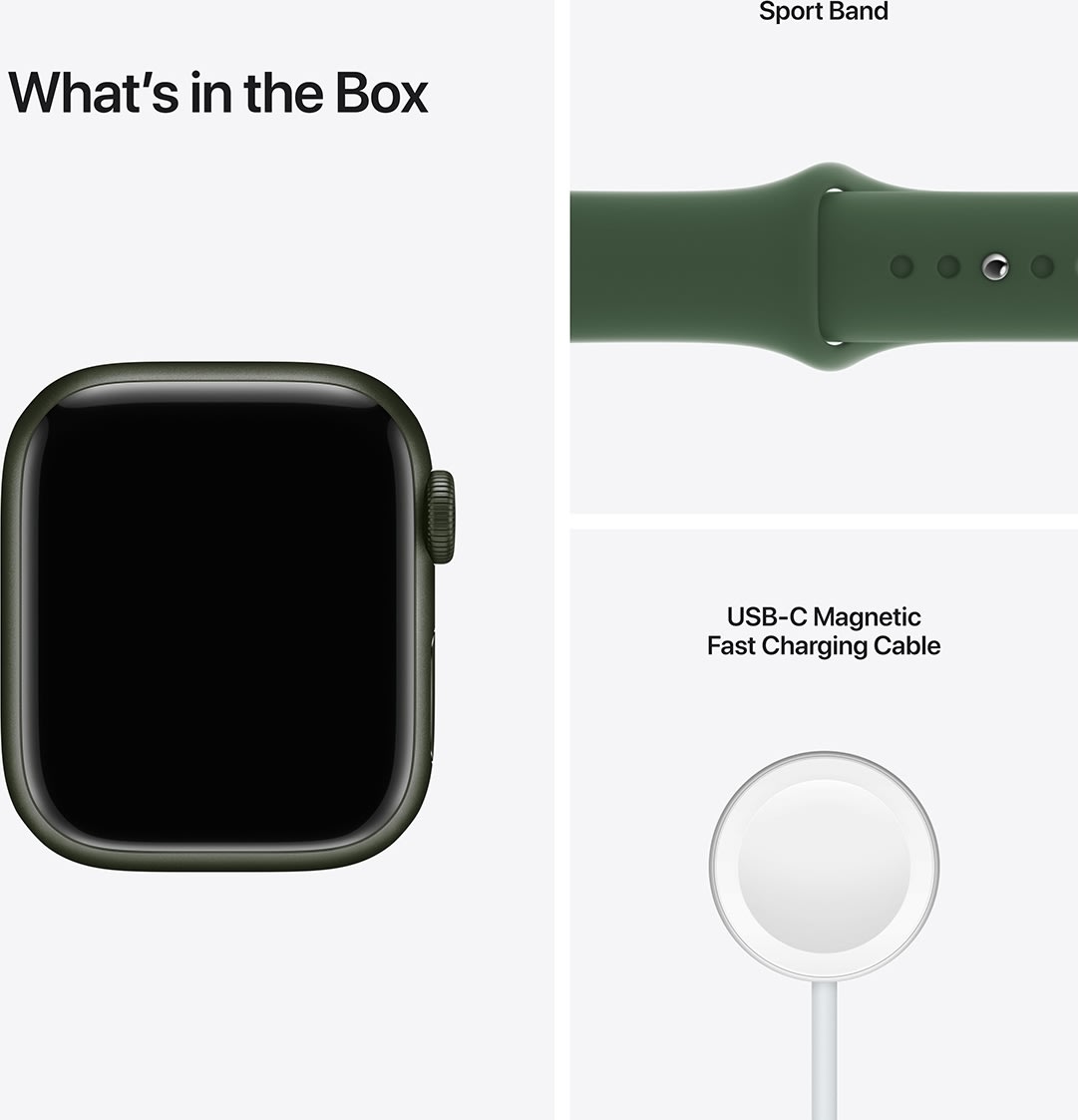 Apple Watch Series 7 (GPS+4G), 41mm, grøn, sport