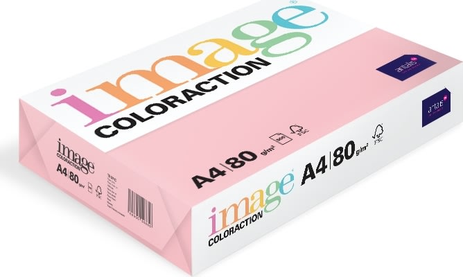 Image Coloraction A4, 80g, 500ark, lys rosa