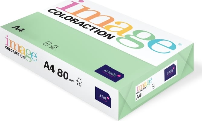 Image Coloraction A4, 80g, 500ark, Pastel Green