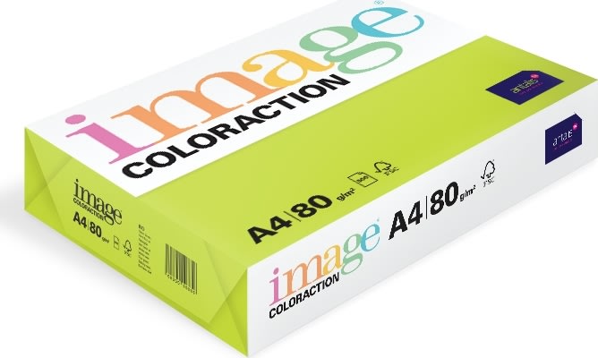 Image Coloraction A4, 80g, 500ark, Neon Green