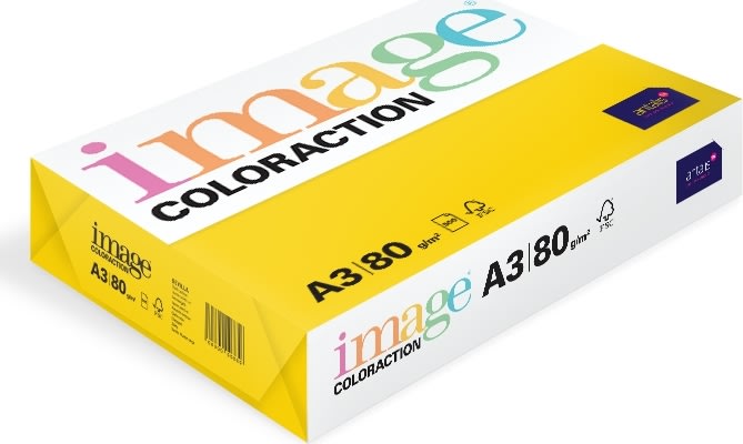 Image Coloraction A3, 80g, 500ark, Dark yellow