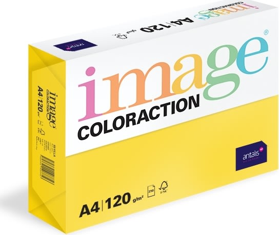 Image Coloraction A4, 120g, 250ark, Dark yellow