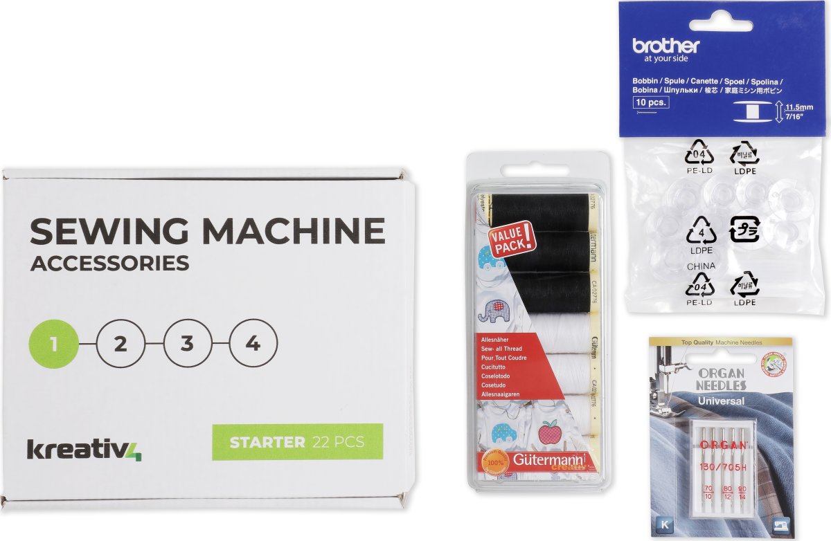Tilbehørssæt til symaskiner | Starter | 22 dele