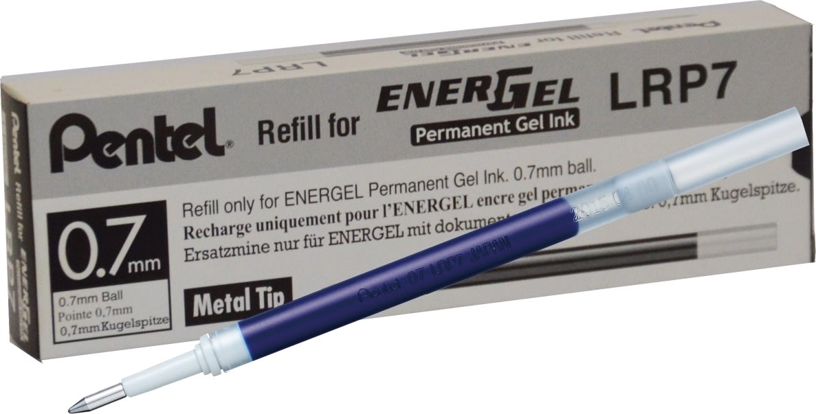 Pentel Energel Refill | Rollerpen | Perm. | Blå