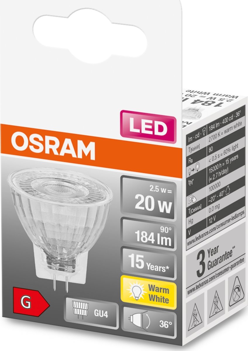 Osram LED Spotpære GU4, 4,2W=35W