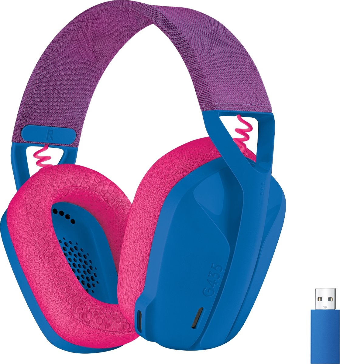 Logitech G435 LIGHTSPEED trådløst headset, blå