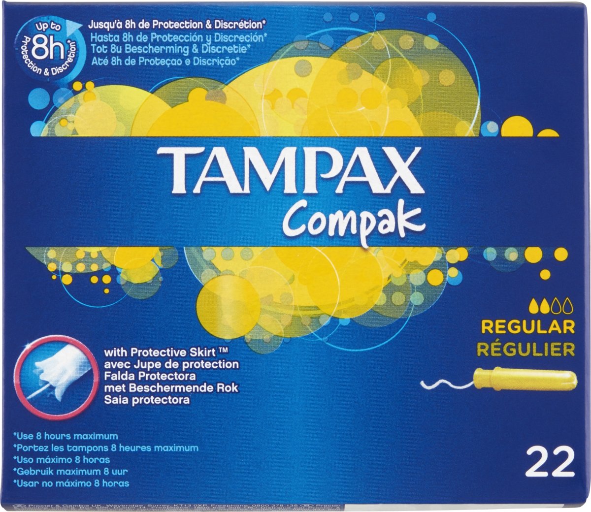 Tampax Compak Tamponer | Regular | 22 stk