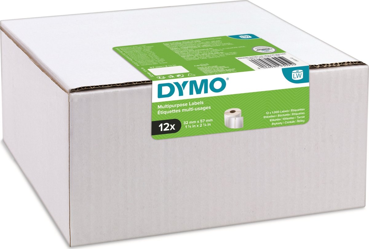 Dymo LabelWriter multietiket 32x57 mm, 12 ruller