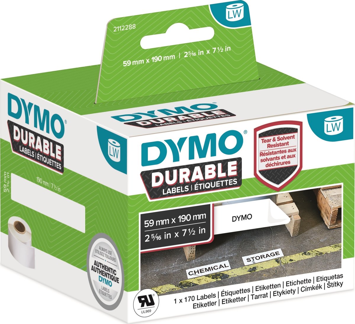 Dymo LabelWriter Durable etiket 59x190 mm