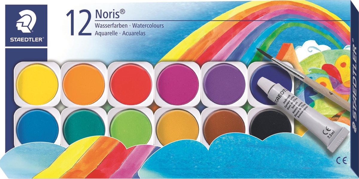Staedtler Noris 888 Vandfarve Sæt | 12 farver