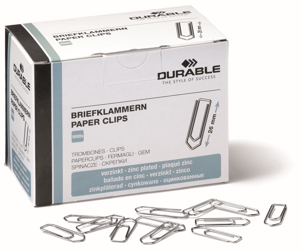 Durable Papirclips | 26 mm | Z | 1000 stk