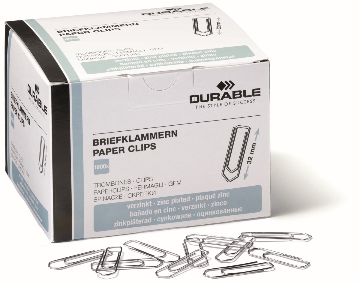 Durable Papirclips | 32 mm | Z | 1000 stk.