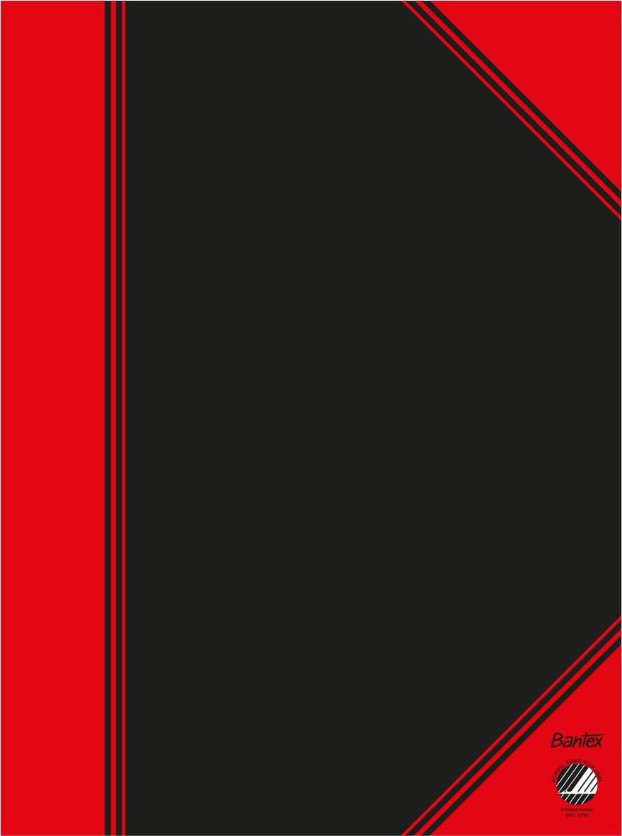 Kinanotes A6, linjeret, sort/rød