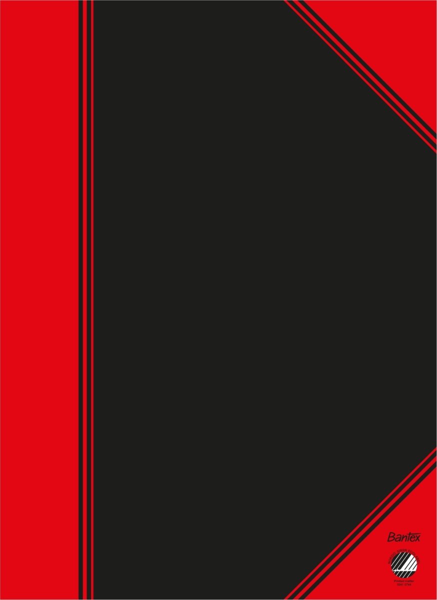 Kinanotes A5, linjeret, sort/rød