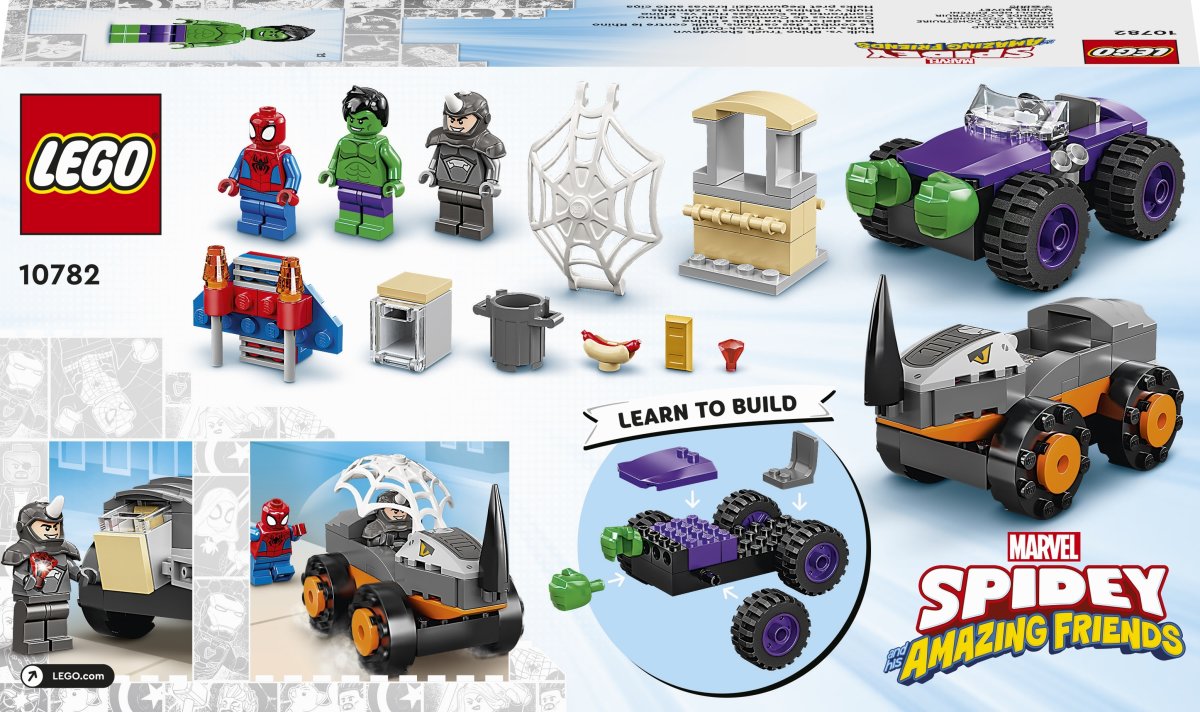 LEGO Spidey 10782 Hulk og Rhinos truck-kamp, 4+