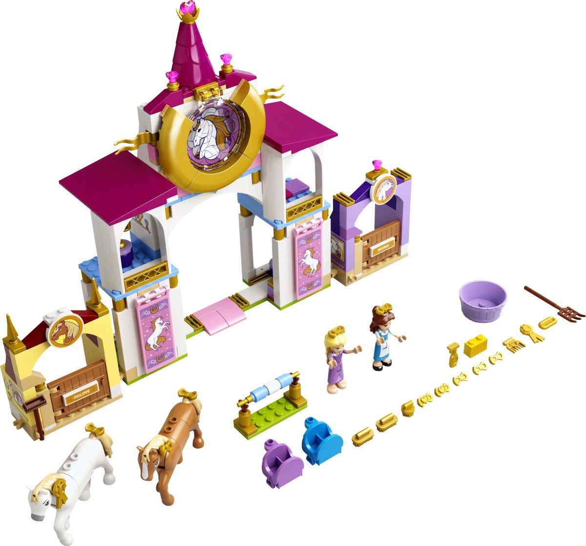 LEGO 43195 Belle og Rapunzels kongelige stalde, 5+