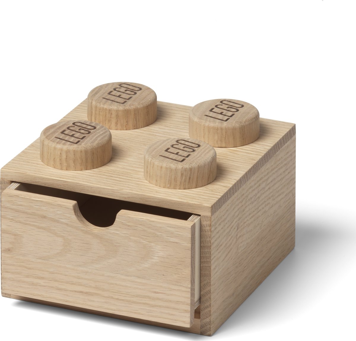 LEGO 2x2 Wooden desk drawer, lys eg