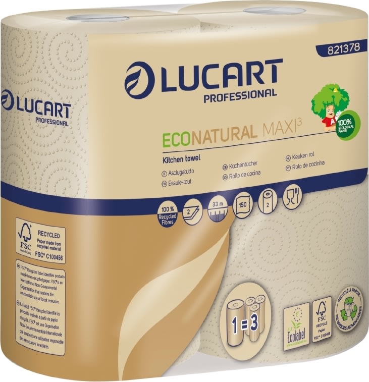 Lucart T3 Eco Maxi Køkkenrulle | 2-lag | 30 rl