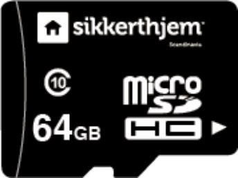 SikkertHjem 64 GB microSD-kort