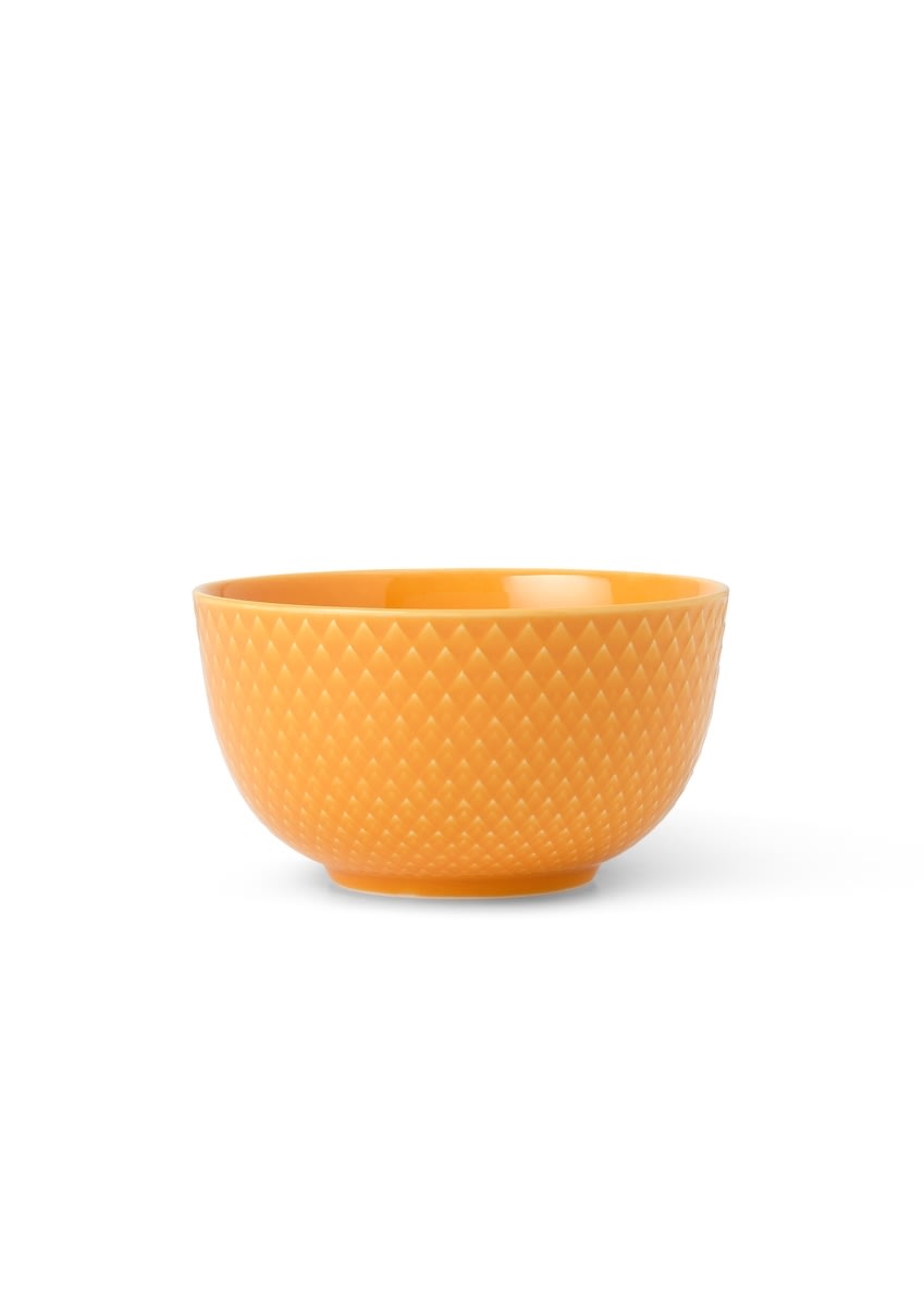 Lyngby Porcelæn Rhombe color skål, gul Ø 11 cm