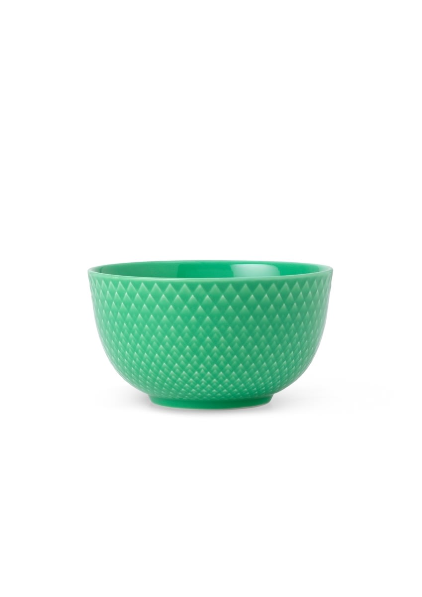 Lyngby Porcelæn Rhombe color skål, grøn Ø 11 cm
