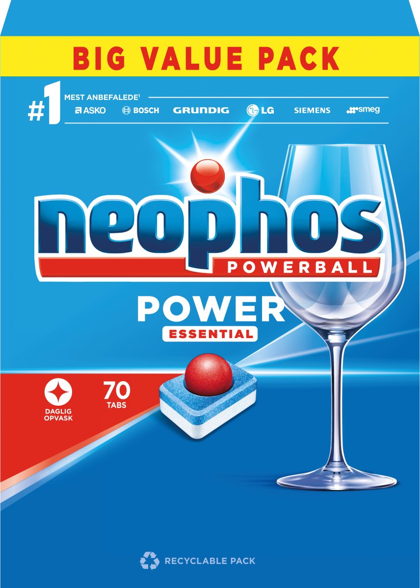 Neophos Opvasketabs | Power Essential | 70 stk