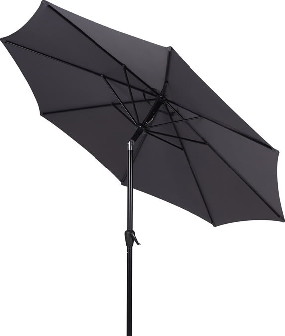 Felix parasol m/krank og tilt, Ø3 m, grå