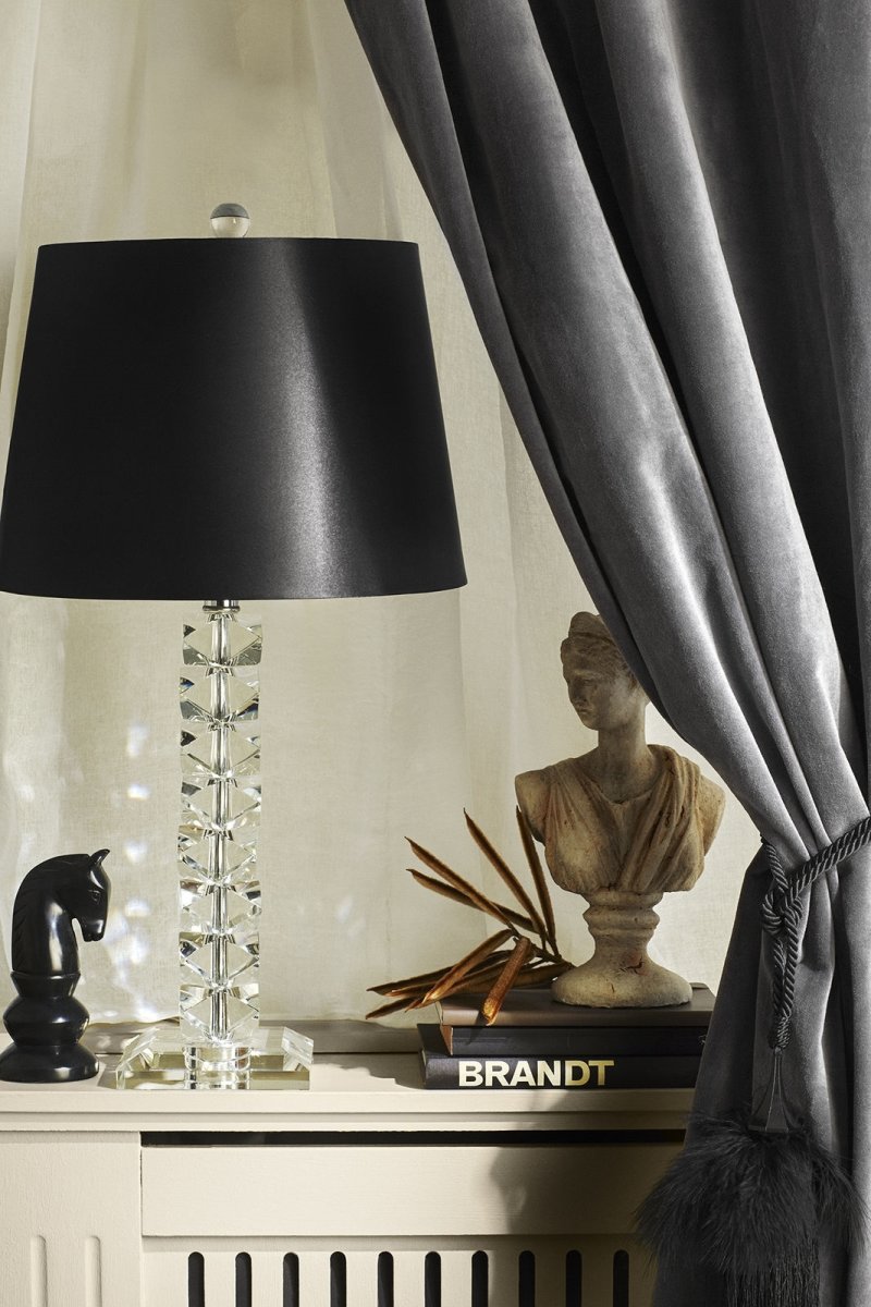 Margit Brandt krystallampe m. skærm, sort