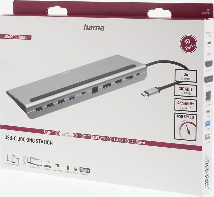 HAMA Dockingsstation USB-C 10x Porte