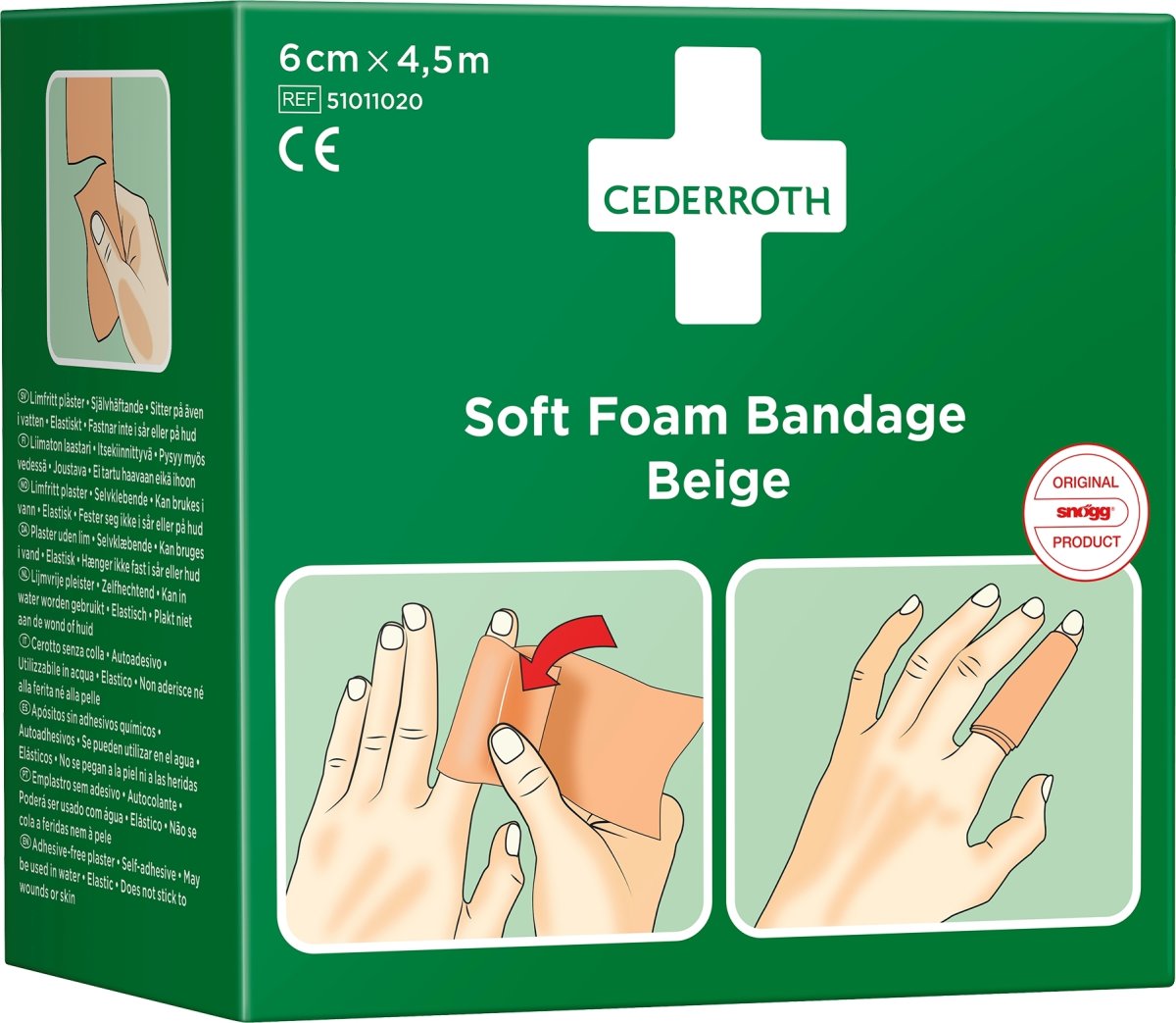 Cederroth Soft Foam Bandage | Beige | 6 cm x 4,5m