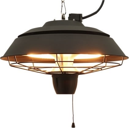 HORTUS terrassevarmer hængemodel 1500W, Ø42cm,sort