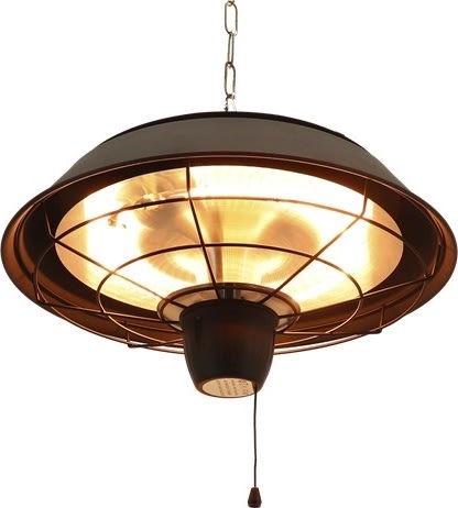 HORTUS terrassevarmer hængemodel 1500W, Ø42cm,sort