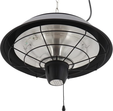 HORTUS terrassevarmer hængemodel 1500W, Ø42cm,sort