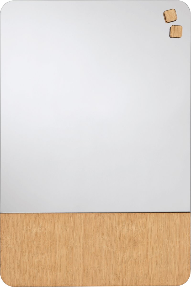 NAGA spejl/tavle m. oak veneer, 40x60 cm