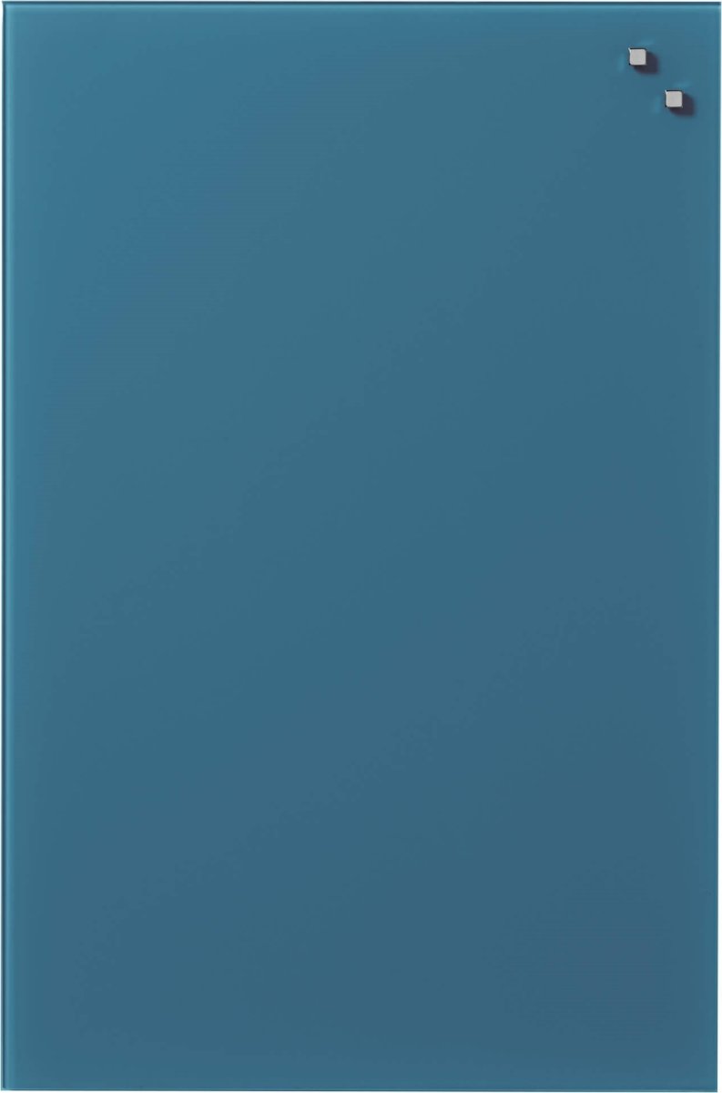 NAGA Glassboard magnetisk glastavle 40x60 cm., blå