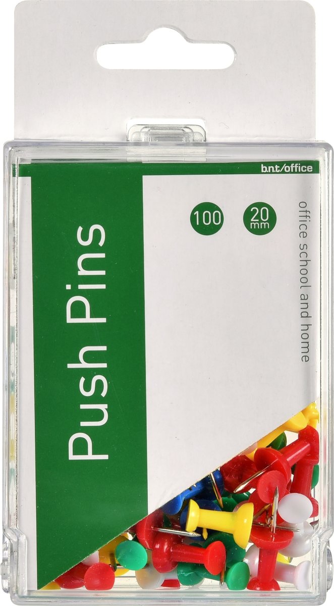 Office Push Pins | Ass. farver | 100 stk.
