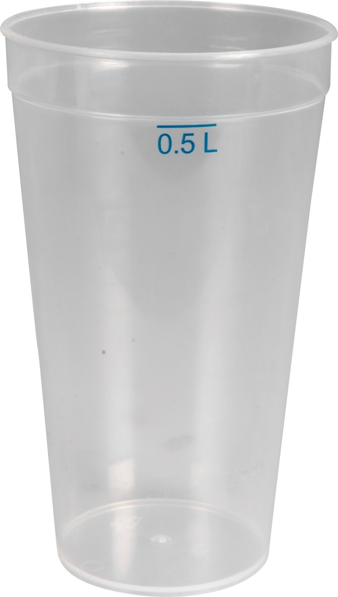 Plastikglas, Flergangsbrug, Klar 50 cl, 12 stk.