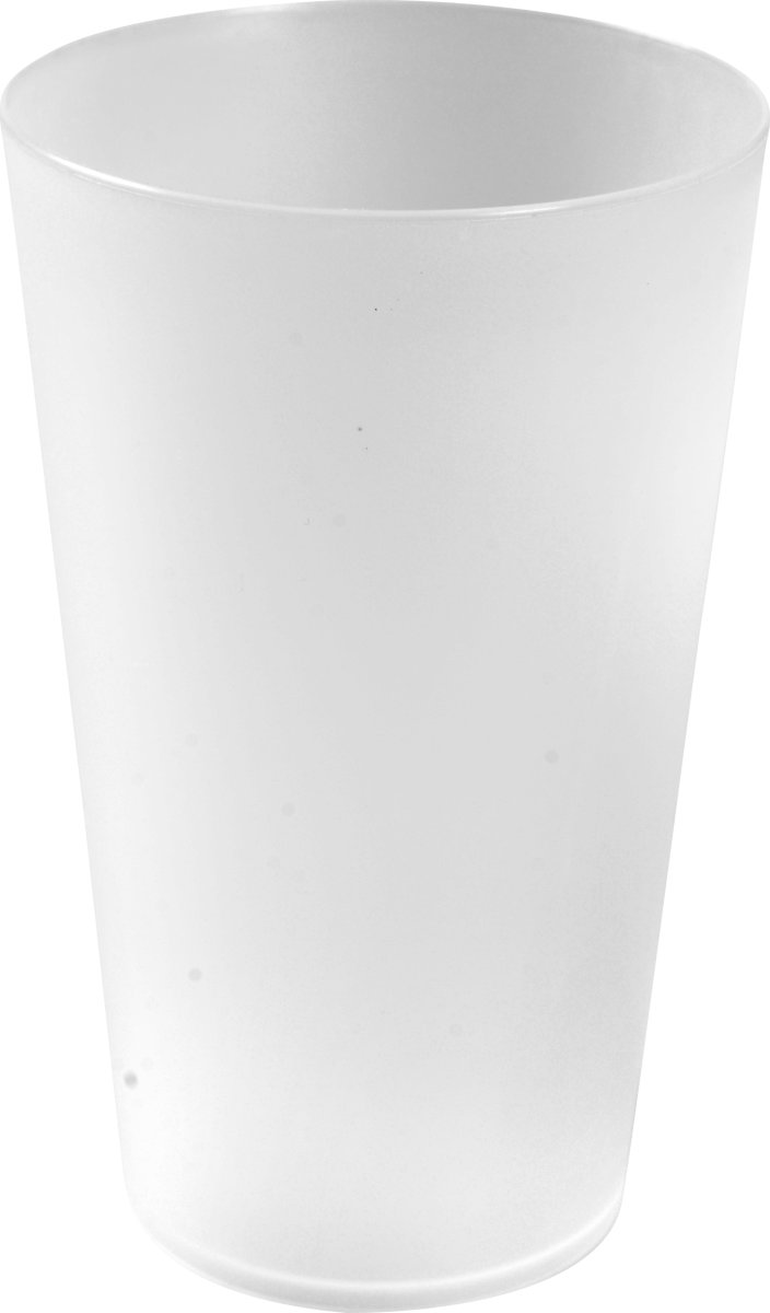 Plastikglas, Flergangsbrug, Hvid, 50 cl, 12 stk.