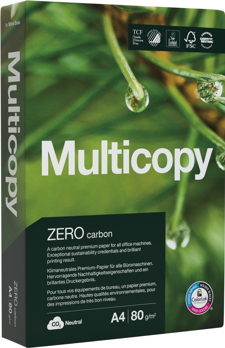 Multicopy Zero Kopipapir A4/80g/500ark