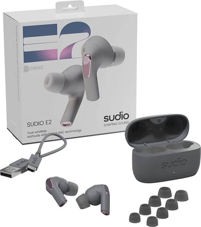 SUDIO E2 trådløse hovedtelefoner, grå