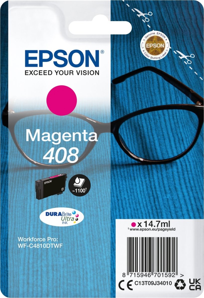 Epson 408 Blækpatron, magenta