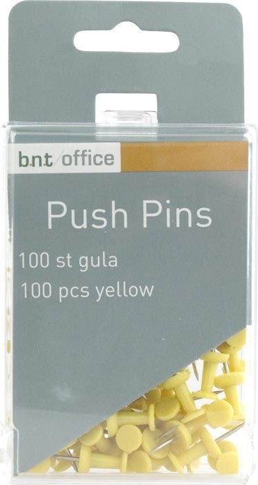 Office Push Pins | Gul | 100 stk.